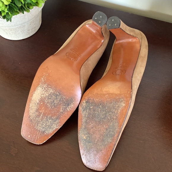 CELINE Paris CLASSIC SUEDE TAN PUMPS SIZE 39.5 🌟EUC🌟 - Picture 15 of 17